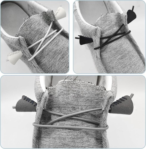 UamGlsob 2Pairs Elastic Shoelaces for Hey Dude 13"/33cm, 2 Pairs Black - Picture 7 of 7