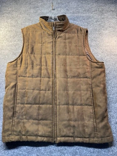 Rainforest Men’s Quilted Microsuede Zip-Front Vest. Medium, Gorpcore - product listing photo