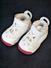 Nike Air Jordans 6 Rings TD White Hibiscus 323420-116 Toddler Baby Size 4C