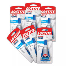 Loctite Super Glue Gel Control, Clear, 0.14 Fl Oz Bottle, 6 Pack - Superglue for