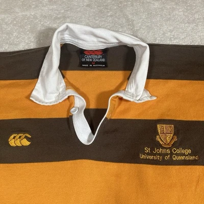 Canterbury Rugby St Johns College University Queensland Polo Shirt Mens M Vtg - Image 1 of 4