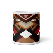 Contemporary Art Deco Inspired Metallic 11oz Ceramic Mug