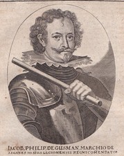 Diego Mexia Felipez Guzman Feldherr collector Portrait Kupferstich Merian 1650