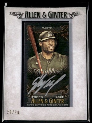 2021 Topps Allen & Ginter X Auto Starling Marte 28/30 Marlins #FMA-SM