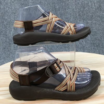 Chaco Sandals Womens 7 ZX/2 Vibram Unaweep Sporty Strappy Slingback Brown Fabric