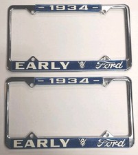 Brand New Pair Of 1934 Ford Car Pickup Chrome Early V8 License Plate Frames Brand New Pair Of 1934 Ford Car Pickup Chrome Early V8 License Plate Frames