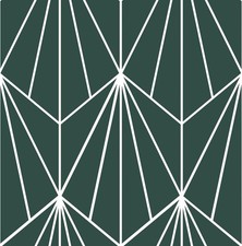 FP3926 Beryl Peel Stick Floor Tiles, Green Emerald