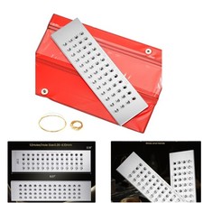 NEWTRY 0.26-4.1Mm Jewelry Wire Drawplate 52 Holes Tungsten Carbide Steel round D