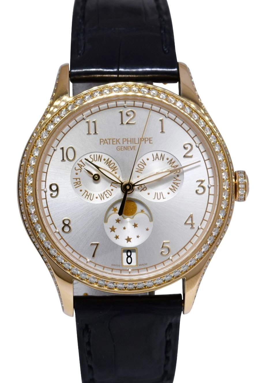 Patek Philippe — Patek Philippe Annual Calendar 18k Rose Gold Diamond 38mm Watch B/P 4947R