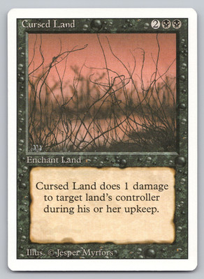 Cursed Land - LP - Revised 3rd Edition - MTG READ DESC