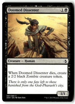 Doomed Dissenter 87 Common Amonkhet Magic: The Gathering Lightly Played