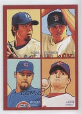 2009 Goudey 4-in-1 Red Joakim Soria Jonathan Papelbon Kerry Wood Brad Lidge g0n