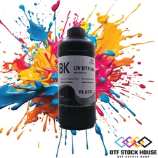 BLACK UV DTF  Flexible Ink For Epson F1080 XP600 3200 Printhead  1000ml