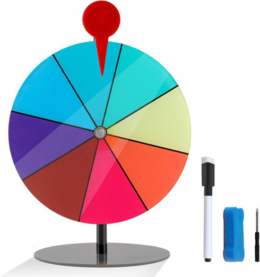 7.8'' Spinning Prize Wheel, Spinning Wheel for Prizes with Stand 8 Slots Tabletop