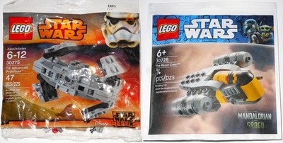 LEGO 30728 The Razor Crest + 30275 TIE Advanced Prototype : 2 NEW SEALED SETS