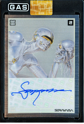After the Rain サイン Hajime Sorayama AUTOGRAPH Complex GAS Trading Card S1 RAIN FOIL