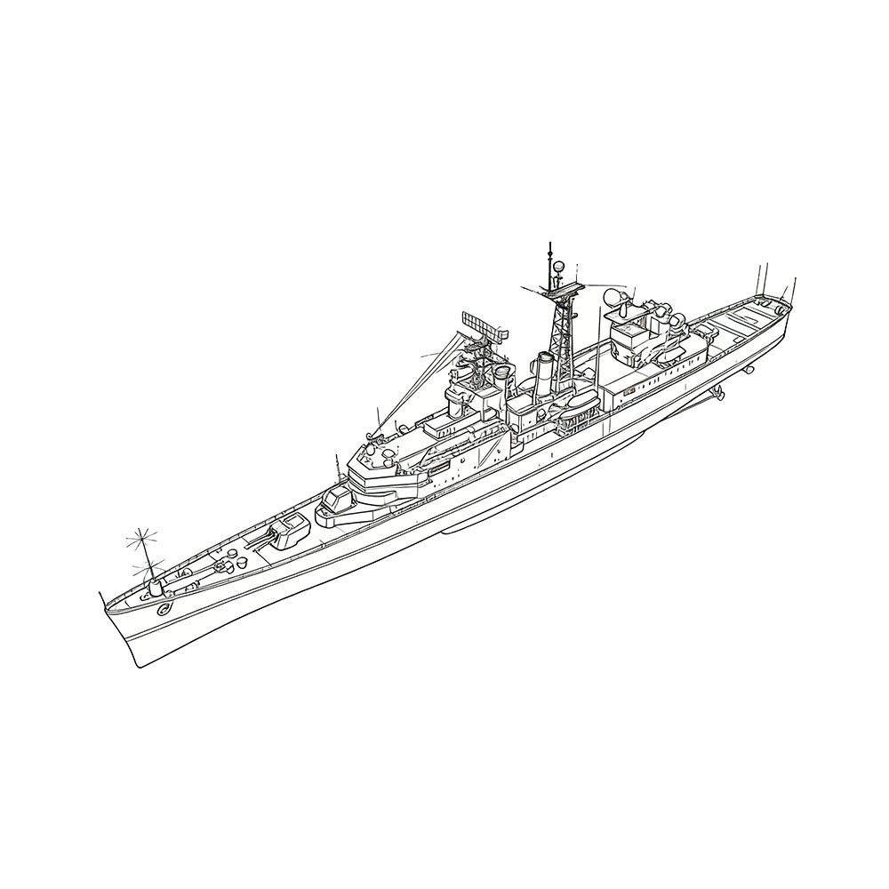 SSC700157 1/700 USS Galveston Class Little Rock CLG-4 Missile Cruiser FULL HULL