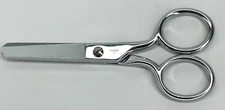 Gingher Scissors 4.25" Rounded Pocket Shears Italy Blunt Tip Chrome Stainless