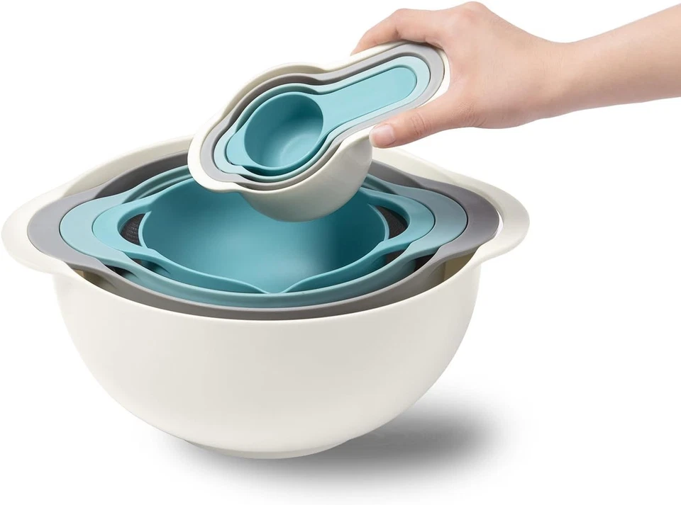 Kunststoff Salatschüsseln Set - 13 Stück platzsparend und spülmaschinenfest - Bild 4 von 4