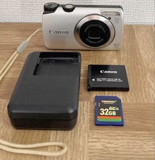 Canon PowerShot A3300 IS Silver Digital Camera 16MP 5x Optical Zoom Tested Japan