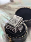 Antique Sterling Silver Coat of Arms Ring -Heraldic Design-Intaglio