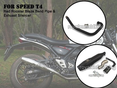 FOR TRIUMPH SPEED T4 Red Rooster Blaze Header Pipe With Silencer Black