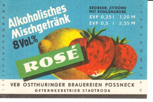 1 label Stadtroda GDR