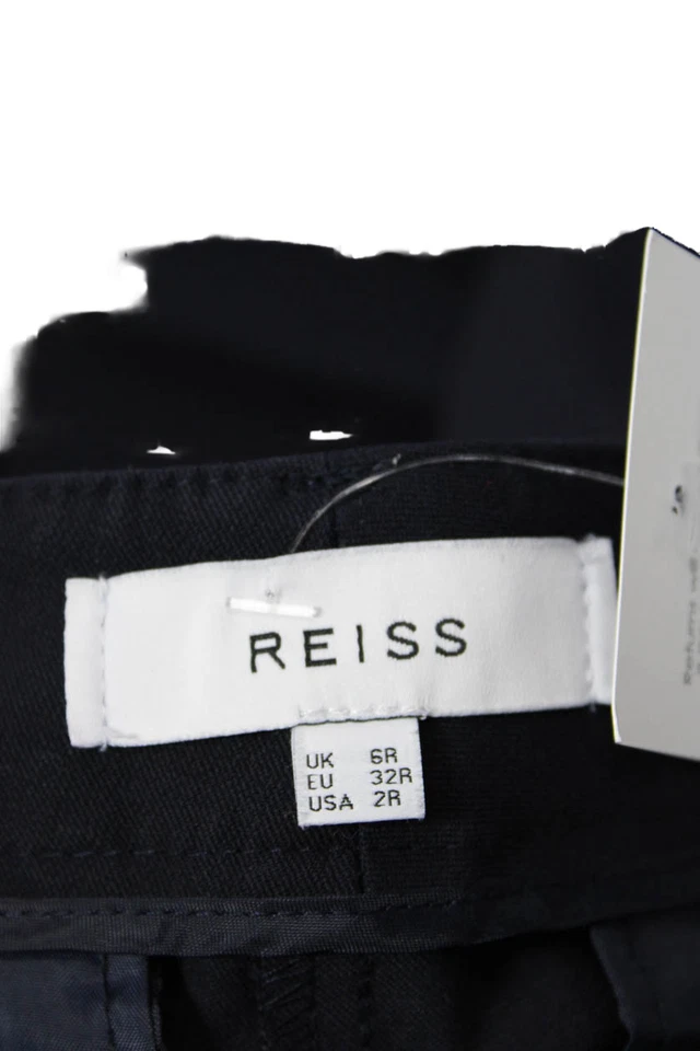 Pantalones de vestir recortados al tobillo Reiss para mujer azul oscuro mezcla de poliéster talla 2 Foto 4 de 4