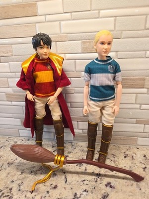 Harry Potter and Draco Malfoy Quidditch Mattel Posable Dolls - Free Shipping!