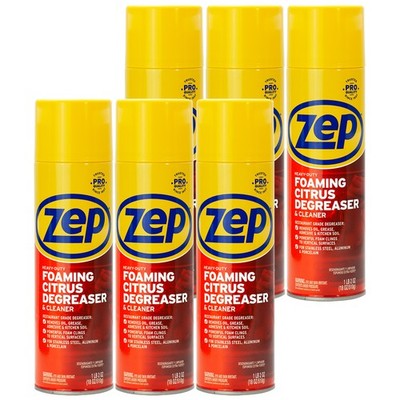 Zep Heavy-Duty Citrus Foaming Degreaser and Cleaner - 18 Ounce (Case of 6)