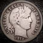 1912 D Barber Dime - Fine - 90% Silver 10C