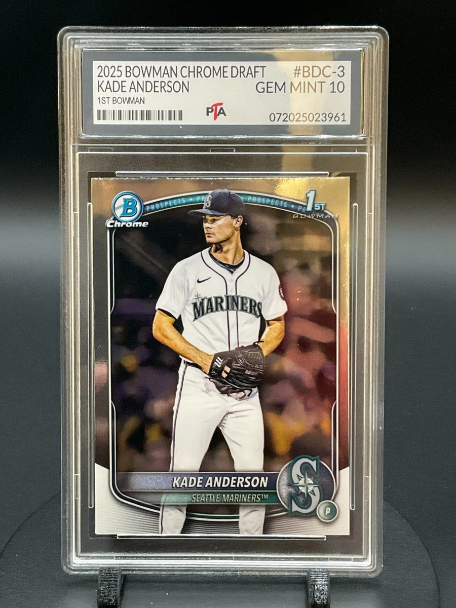 2025 BOWMAN DRAFT CHROME Kade Anderson 1st Bowman Graded GEM MINT 