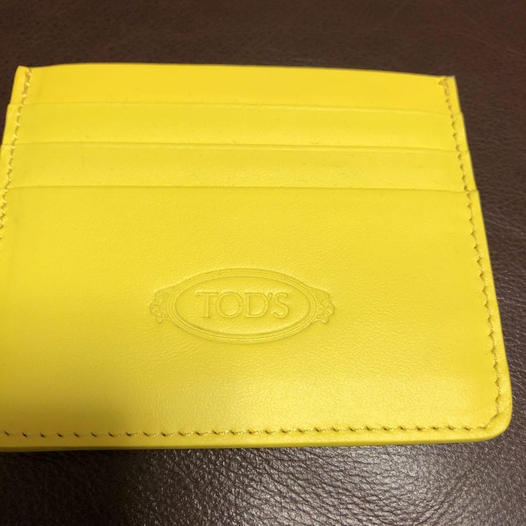 非売品 TOD'S イエロー レザー キーホルダー ランボルギーニ TOD'S for AUTOMOBILI LAMBORGHINI Card Case Yellow Leather