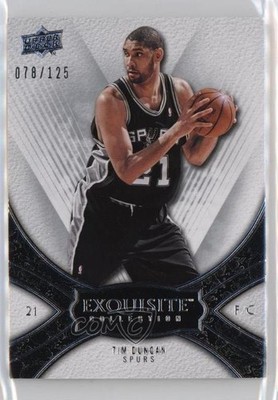 2008-09 Upper Deck Exquisite Collection 78/125 Tim Duncan #6 HOF k7n