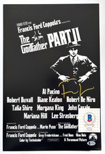 FRANCIS FORD COPPOLA SIGNED THE GODFATHER PART II 12X18 MOVIE POSTER PHOTO BAS