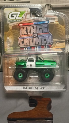 #ad GREENLIGHT GREEN MACHINE KINGS OF CRUNCH SPECIAL ED PURSUIT 1978 FORD F 250 LAPD $49.99