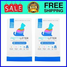 2 Pack PrettyLitter Health Monitoring Cat Litter, Lotus Flower Scent, 8 Lb