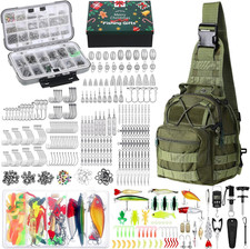 482 Pcs Fishing Sling Tackle Bag Set Fish Tackle Box Backpack Storage Fishing Ge