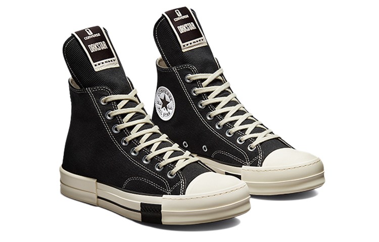 Size 7 - Rick Owens x Converse DRKSHDW DRKSTAR Chuck 70 High Black