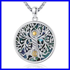 Tree of Life Necklace Tree of Life Pendant 925 Sterling Silver Abalone Shell ...