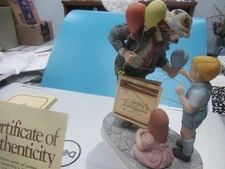 Vintage Emmett Kelly Jr. Porcelain Clown Figurine "Making New Friends" W/Box COA