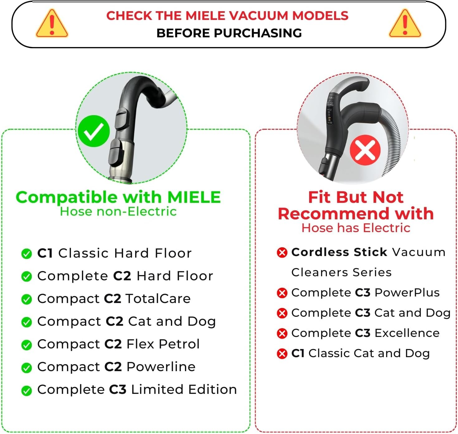 for Miele, Turbo Brush Head Replacement | Easy Pet Hair Removal | Vacuum... 