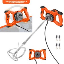 6 Speed 5000W Electric Plaster Paddle Mixer Mortar Paint Cement Stirrer Whisk UK