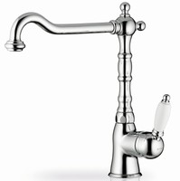 Hochdruck KüChenarmatur Baroque Einhandmischer Chrom Schwenkbar Geschirrbrause