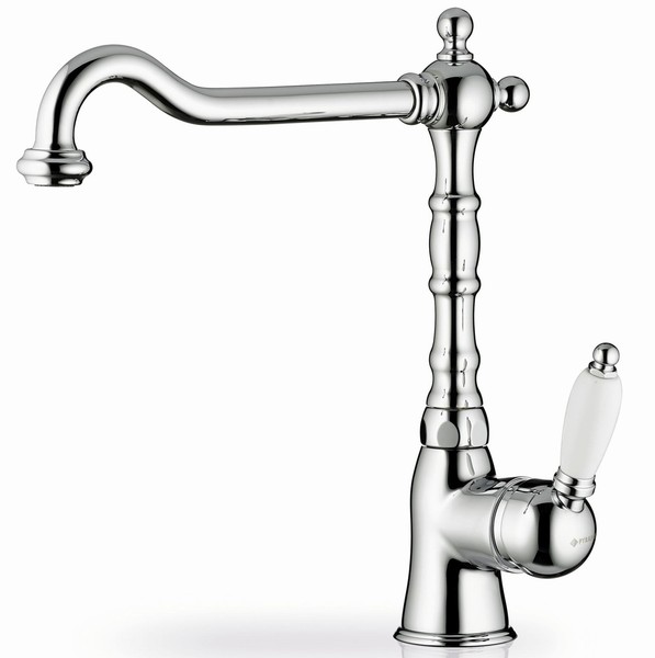 Hochdruck KüChenarmatur Baroque Einhandmischer Chrom Schwenkbar Geschirrbrause-image