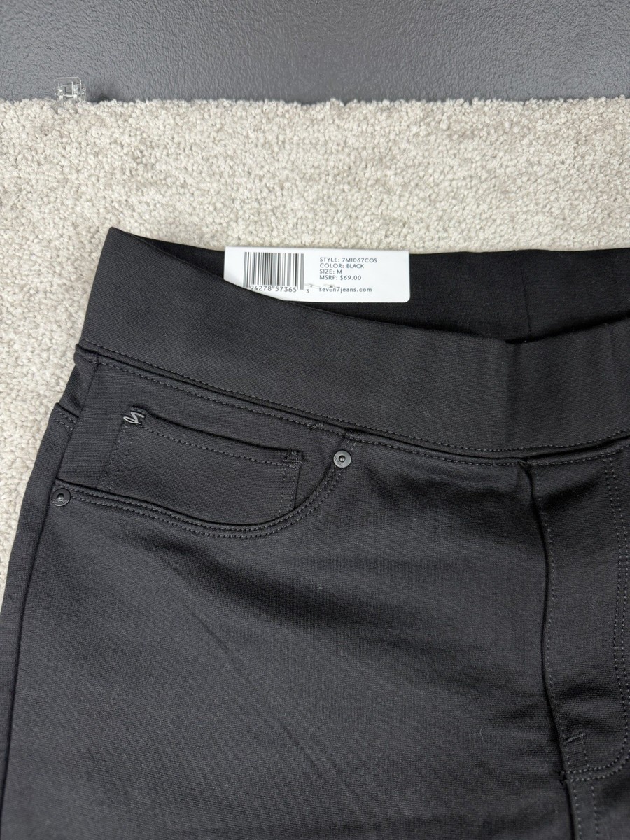 Seven7 Pull On Legging Women's M Ponte Fit Skinny Leg Black 4 Way