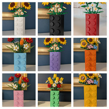 Modern 3D Printed Vase for Lego Flower Lego-inspired Vase For Lego FLOWERS