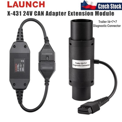 LAUNCH X-431 24V CAN Adapter Expansion Module +DBScar Trailer-16+7+7 Connector