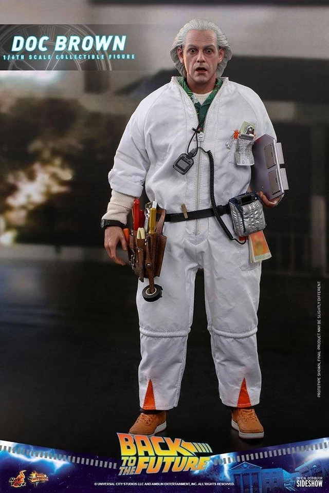 Figura Hot Toys 1/6 Regreso al Futuro Parte I Doc Brown MMS609 Foto 3 de 4