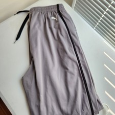 Men's Gray Puma Track Pants - L